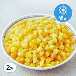 황도 다이스 (냉동), 2개, 1kg