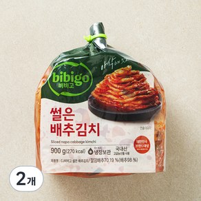 비비고 썰은 배추김치, 900g, 2개