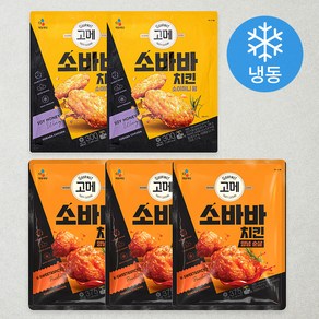 고메 소바바 치킨 양념 순살 375G 3P + 소이허니 윙 375g 2P (냉동), 1세트