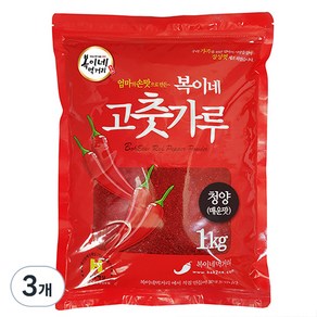 복이네먹거리 청양 고춧가루 김치용, 1kg, 3개