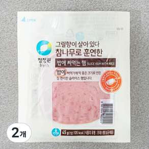 청정원 참나무로 훈연한 밥에 싸먹는 햄, 45g, 2개