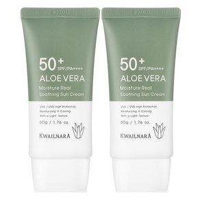 과일나라 알로에베라 모이스처 리얼 수딩 선크림 SPF50+ PA++++, 50ml, 50g, 2개