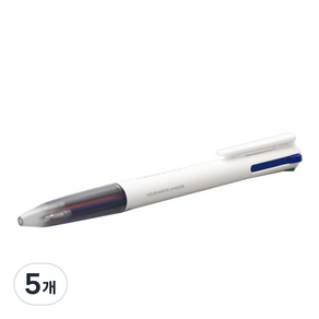 카코 이지 4in1 원터치 노크식 멀티펜 0.5mm, 화이트, 5개