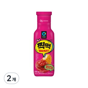 청정원 찍먹 맵닭치즈소스, 250g, 2개