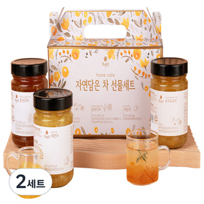 오가다 자연담은 차 선물세트, 유자모과차 350g + 꿀생강차 350g + 레몬차 350g, 2세트