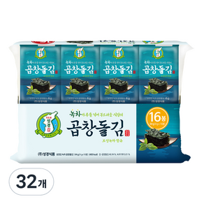 지도표성경김 녹차 곱창돌김, 4g, 32개