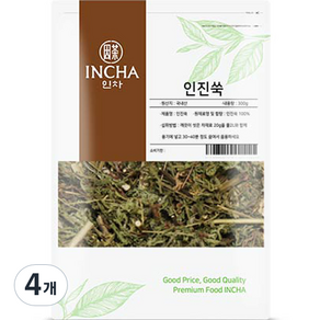 국산 인진쑥 차, 300g, 4개