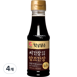 대상 청정원 씨간장 숙성 양조간장 골드, 200ml, 4개