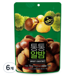 너트리 통통알밤, 70g, 6개