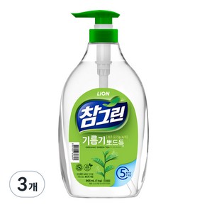 참그린 레몬 녹차 뽀드득 어드밴스 주방세제, 1kg, 3개