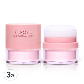 엘로엘 핑크 라이팅 파우더 7.2g, 3개, 핑크라이트