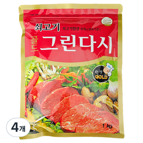 두원식품 쇠고기골드 그린다시, 1kg, 4개