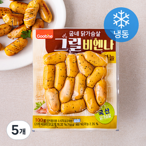 굽네 닭가슴살 그릴 비엔나 마늘 (냉동), 100g, 5개