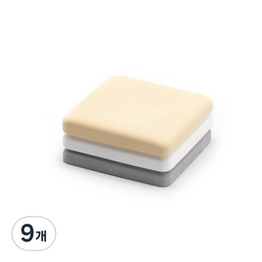 에코앤드 규조토 비누받침대 스퀘어, 화이트, 베이지, 그레이, 9개