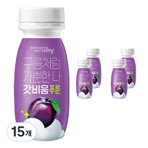 한국야쿠르트 갓비움 푸룬 유산균 프리바이오틱스, 100ml, 15개