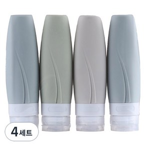 여행 다목적 실리콘 공병 90ml x 4종 세트 B형, 혼합색상, 4세트