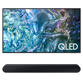 삼성전자 4K UHD QLED 스마트 TV + 사운드바 세트, 189cm(75인치), KQ75QD67AFXKR, 벽걸이형 X HW-S60D (사운드바), 방문설치