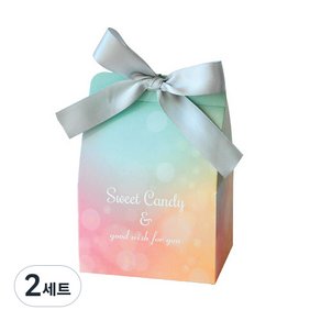 도나앤데코 sweet candy 그라데이션 상자 S 10p + 그레이리본 10p, 혼합 색상, 2세트