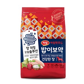 하림펫푸드밥이보약 강아지 기능성 사료, 3.4kg, 1개, 장건강/유산균