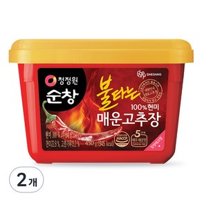 청정원순창 불타는 매운고추장, 450g, 2개