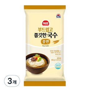 해표 부드럽고 쫄깃한 국수 중면, 3개, 900g