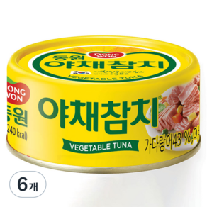 동원 야채참치 통조림, 150g, 6개