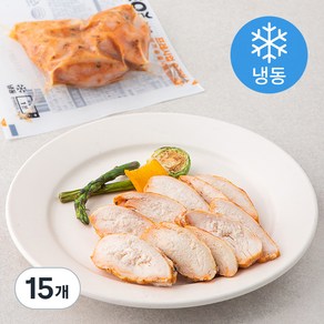 허닭 프레시업 슬라이스 닭가슴살 케이준 (냉동), 100g, 15개