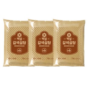 백설 갈색설탕, 3kg, 3개