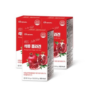 로니웰 레드 석류 콜라겐 젤리 스틱, 300g, 3개