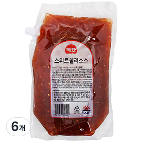 해표 스위트칠리소스 박스, 2kg, 6개