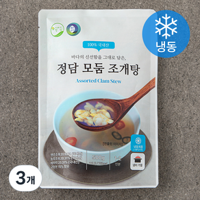 정담 모둠 조개탕 (냉동), 500g, 3개