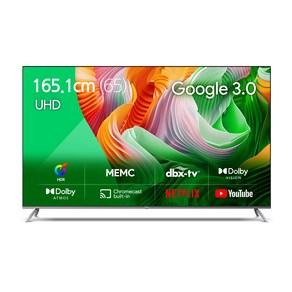 더함 4K UHD LED 구글 OS TV, 165cm(65인치), UA651UHD M8X CHIQ 2023, 스탠드형, 방문설치