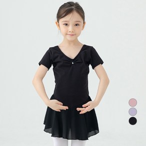 롤리트리 아동용 반팔 쉬폰 발레복