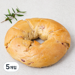 브로드카세 크렌베리 발효종 베이글, 120g, 5개입