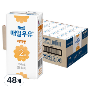 매일우유 저지방 2%, 200ml, 48개