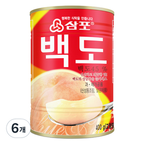 삼포 백도 슬라이스, 400g, 6개