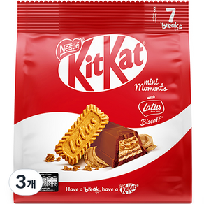 KitKat 로투스 미니 모먼트, 116.2g, 3개