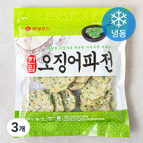 롯데푸드 한입 오징어파전 (냉동), 500g, 3개