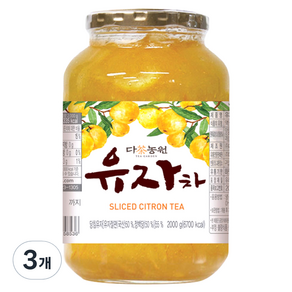 다농원 유자차, 2kg, 1개입, 3개, 2kg