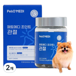 페토메디 강아지 관절 영양제 동물임상원료 페타질 2700mg 보스웰리아 5400mg 80정, 뼈/관절강화, 90g, 2개