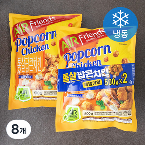 마니커에프앤지 통살팝콘치킨 (냉동), 500g, 8개