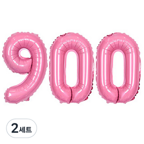 JOYPARTY 숫자 900 은박 풍선 대 세트, 핑크, 2세트