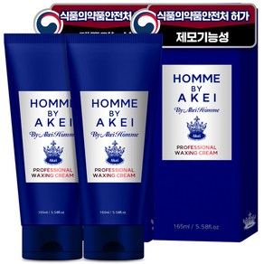 아케이 옴므 프로페셔널 올인원 제모 왁싱크림, 2개, 165ml