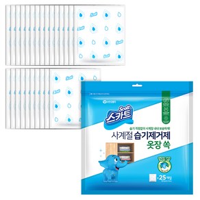 스카트 사계절 옷장 쏙 25개입 습기제거제 본품, 750g, 1개