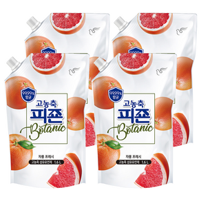 피죤 고농축 보타닉 섬유유연제 자몽 프레시, 1.6L, 4개