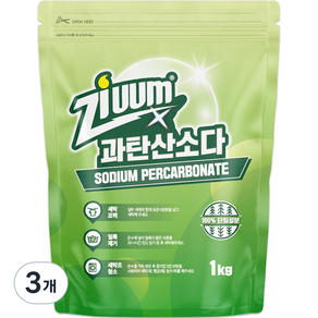 슈가버블 지움 분말 과탄산소다, 1kg, 3개