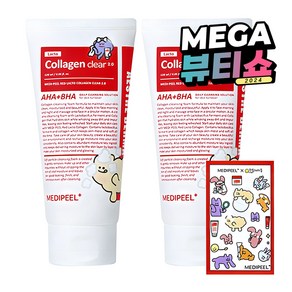 메디필 레드 락토 콜라겐 클리어 폼 클렌저 120ml x 2p + 민들레마음 스티커