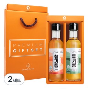 대현상회 저온 압착 참기름 180ml + 들기름 180 ml 세트, 2세트