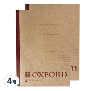 OXFORD 크라프트 잘펴지는 노트 A4 50매, 4개