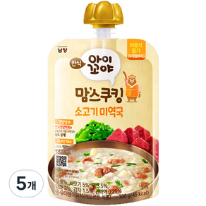 아이꼬야 유아용 맘스쿠킹 이유식 9개월부터, 100g, 5개, 소고기미역국